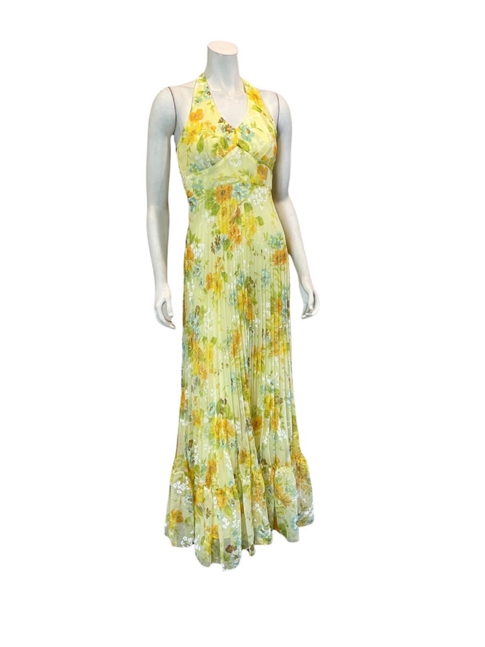 Vintage JCPenney Halter Maxi Dress